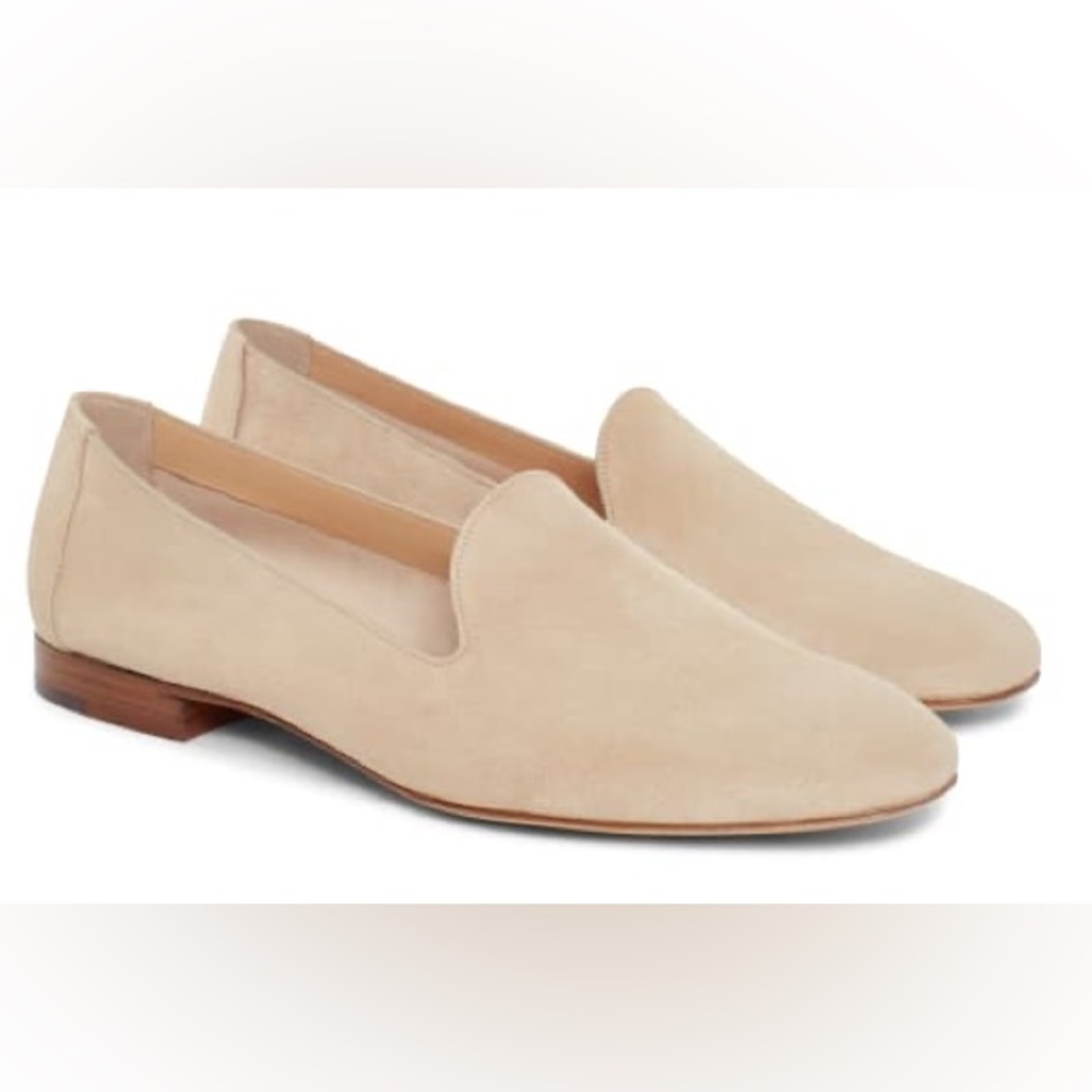 Mansur Gavriel Pink Suede Classic Loafers